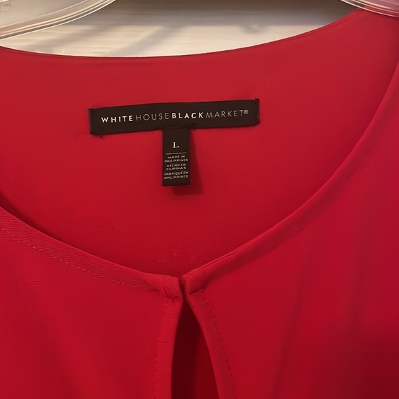 White House Black Market red blouse. - Picture 2 of 4